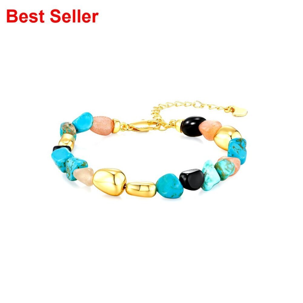 Fully Adjustable Dangle Charms Tennis Bracelet, Stackable Handmade